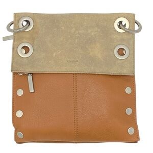 Hammitt Montana Medium Reversible Brown Grey Leather Crossbody Bag EUC